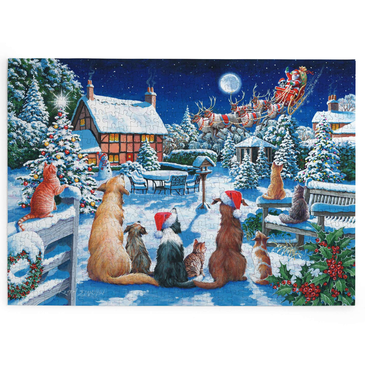 Made up: Santa Paws – BIG 500 XL Piece Jigsaw Puzzle (House of Puzzles)
