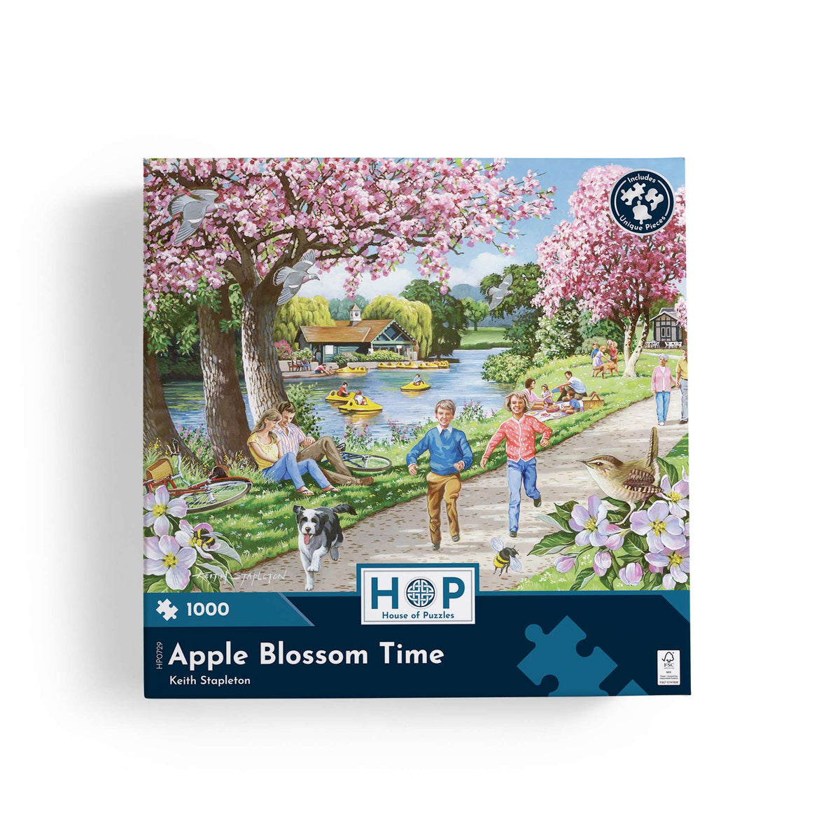 Box, straight on: Apple Blossom Time – 1000 Piece Jigsaw Puzzle (House of Puzzles)