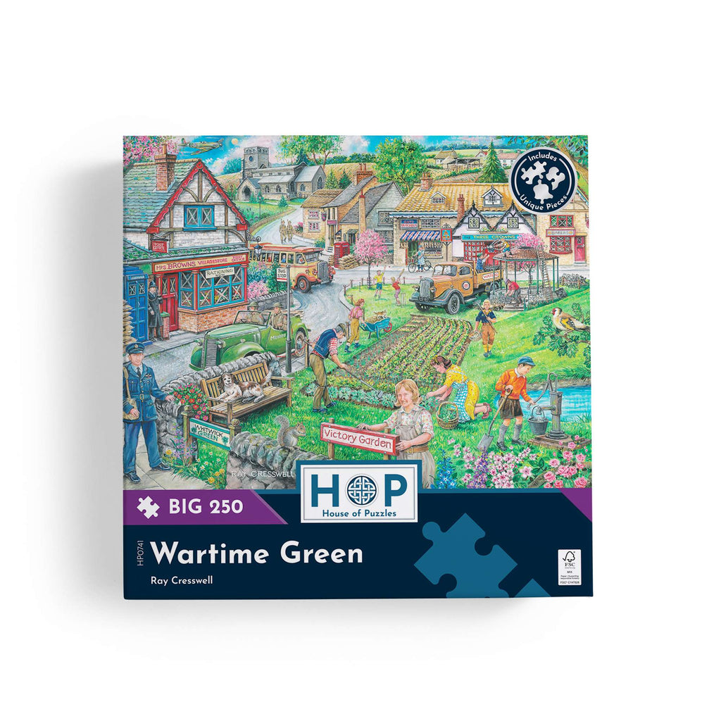 Box, straight on: Wartime Green – 250 Piece Jigsaw Puzzle (House of Puzzles)