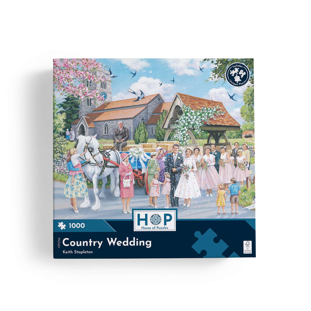 Box, straight on: Country Wedding – 1000 Piece Jigsaw Puzzle (House of Puzzles)