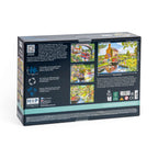 Box back: Cruising The Canals – 4 x 500 Piece Jigsaw Puzzle (House of Puzzles)