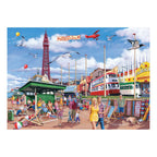 Artwork: Blackpool Promenade by Keith Stapleton – 500 XL Piece Jigsaw Puzzle (House of Puzzles)