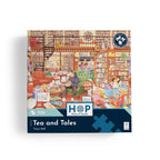 Box, straight on: Tea and Tales by Tracy Hall – 500 Piece Jigsaw Puzzle (House of Puzzles)