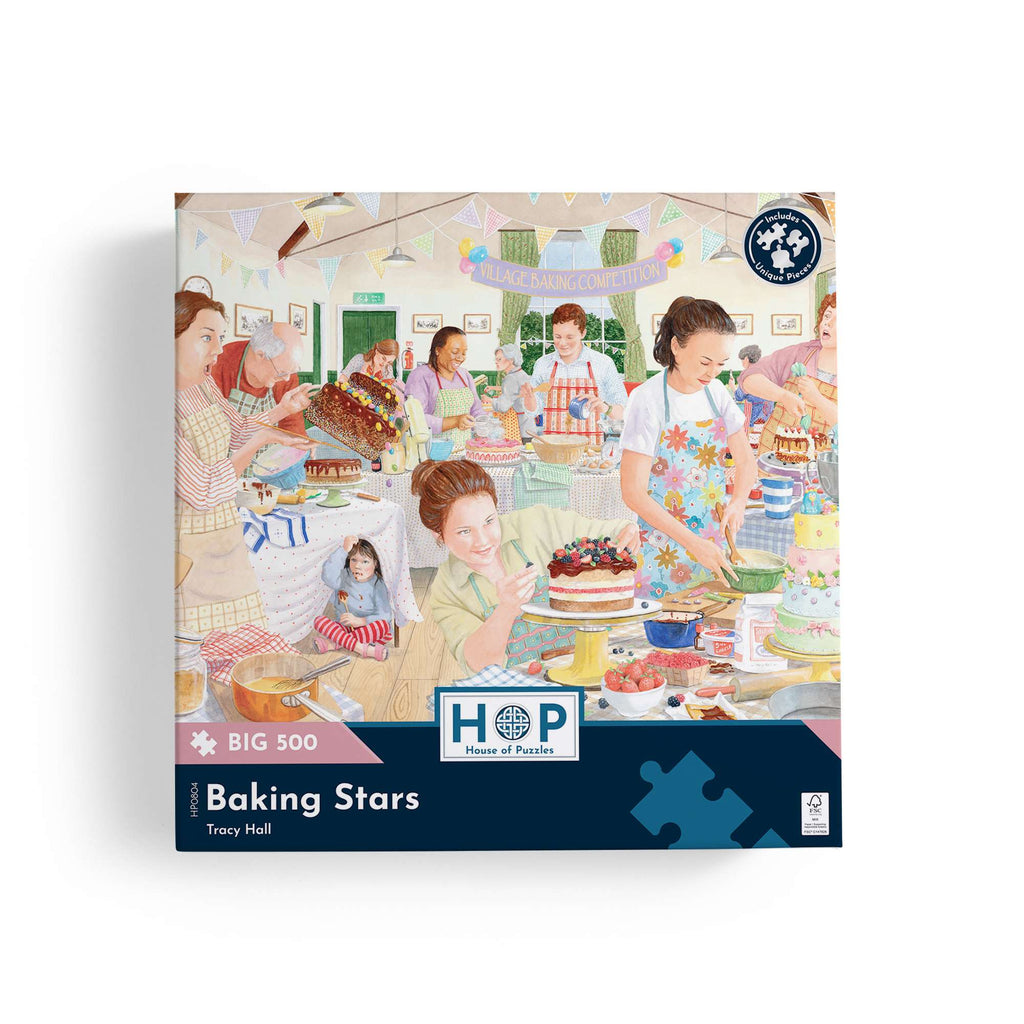 Box, straight on: Baking Stars by Tracy Hall - 500 Piece Jigsaw Puzzle (House of Puzzles)