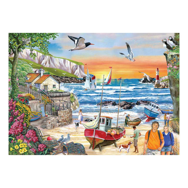 Seaside Sunset by Robert Barry - Big 250 Piece Jigsaw Puzzle (House of Puzzles)
