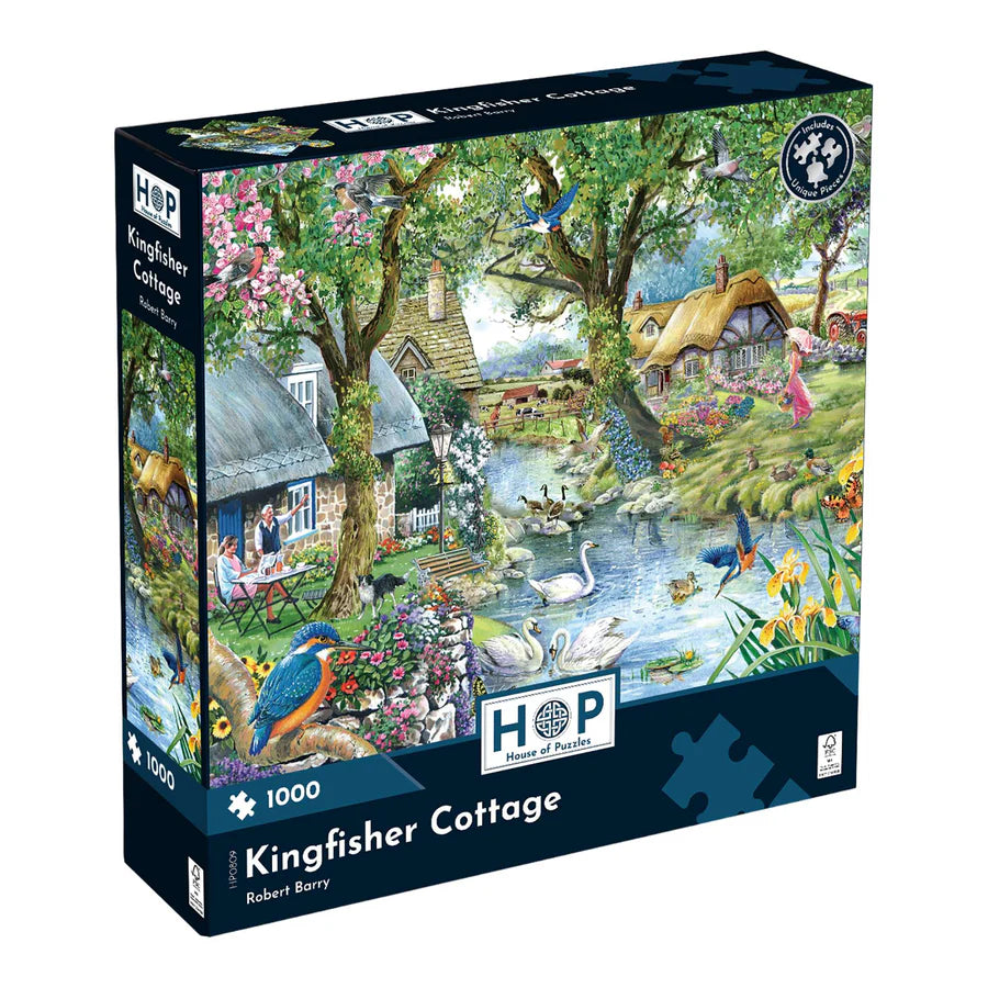 Kingfisher Cottage by Robert Barry - 1000 Piece Jigsaw Puzzle (House of Puzzles)