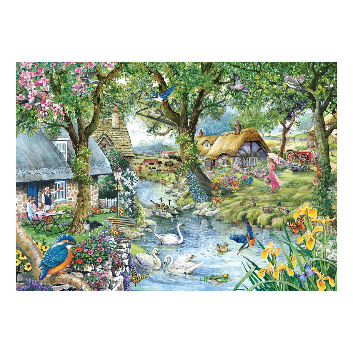 Artwork: Kingfisher Cottage by Robert Barry - 1000 Piece Jigsaw Puzzle (House of Puzzles)
