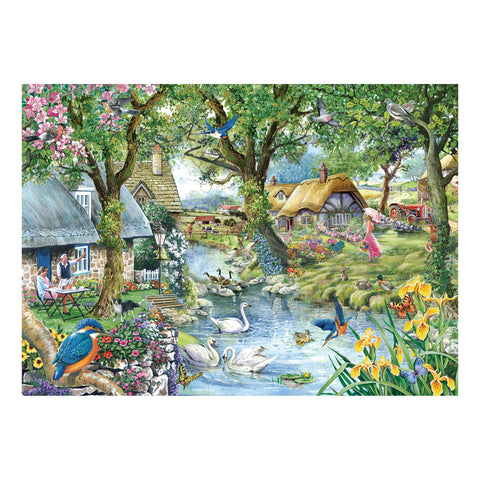 Artwork: Kingfisher Cottage by Robert Barry - 1000 Piece Jigsaw Puzzle (House of Puzzles)
