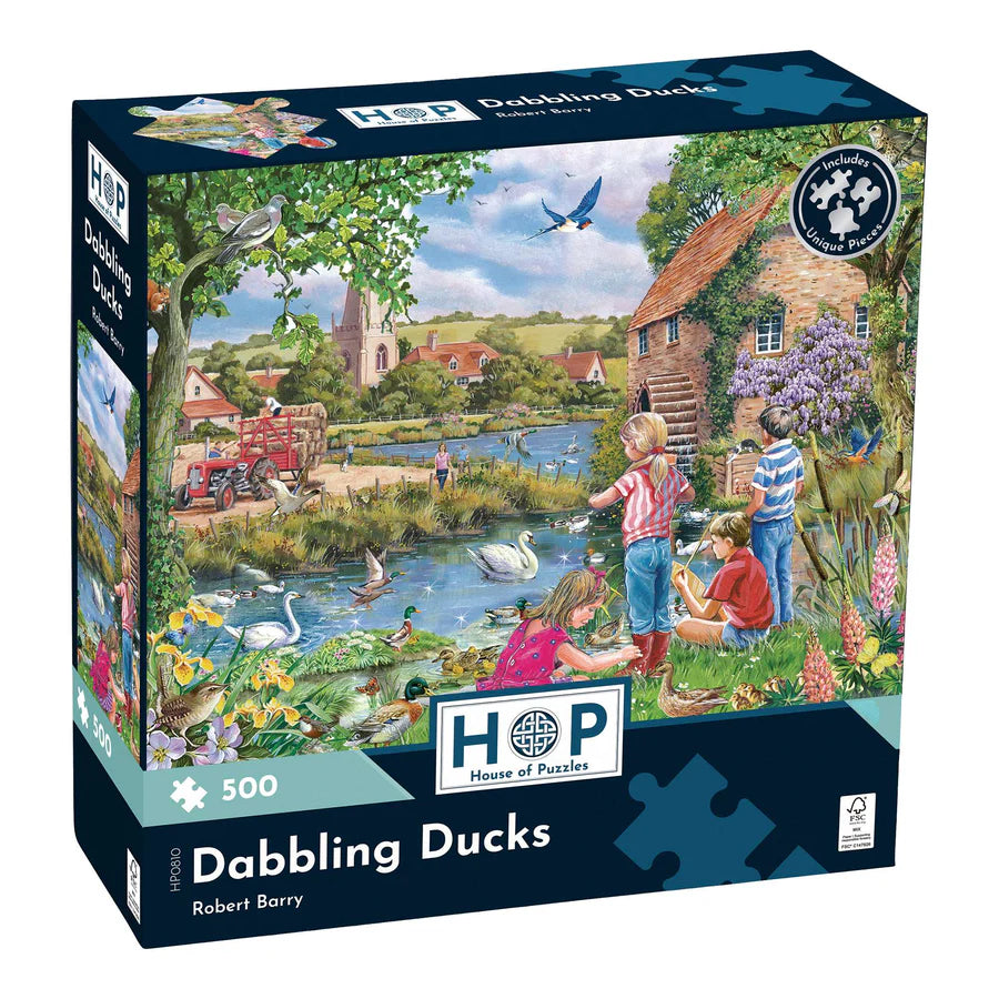Box, turned right: Dabbling Ducks by Robert Barry - 500 Piece Jigsaw Puzzle (House of Puzzles)