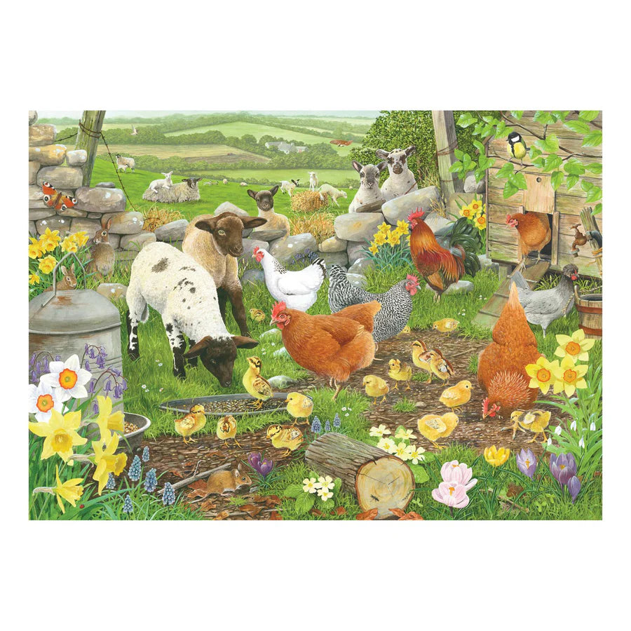 Spring Chickens by Tracy Hall - 500 XL Piece Jigsaw Puzzle (House of Puzzles)