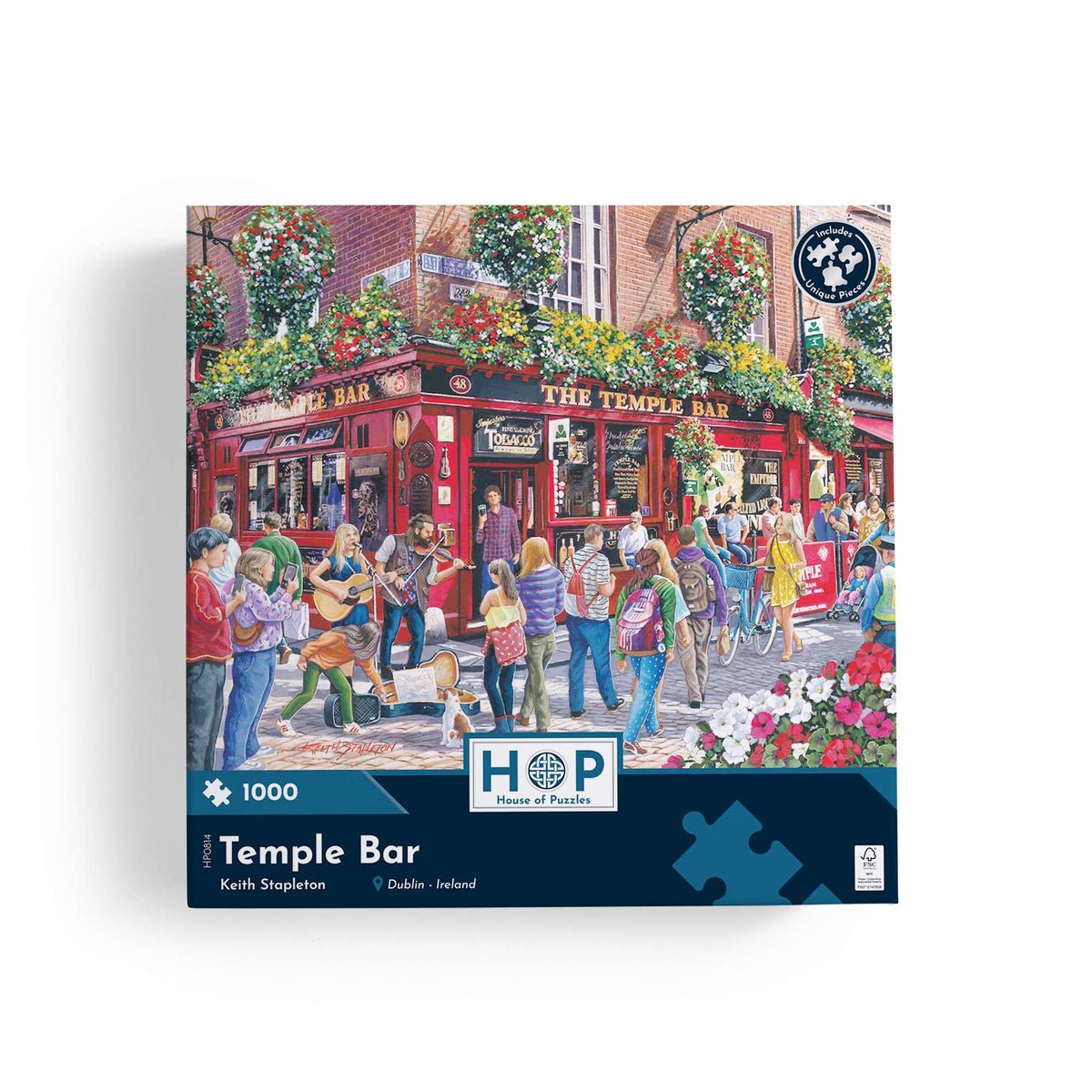 Box, straight on: Temple Bar by Keith Stapleton - 1000 Piece Jigsaw Puzzle (House of Puzzles)
