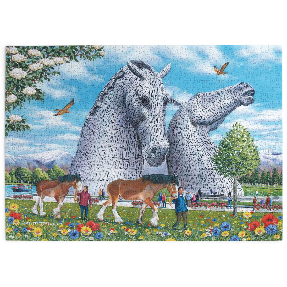 Made up: The Kelpies by Keith Stapleton - 1000 Piece Jigsaw Puzzle (House of Puzzles)