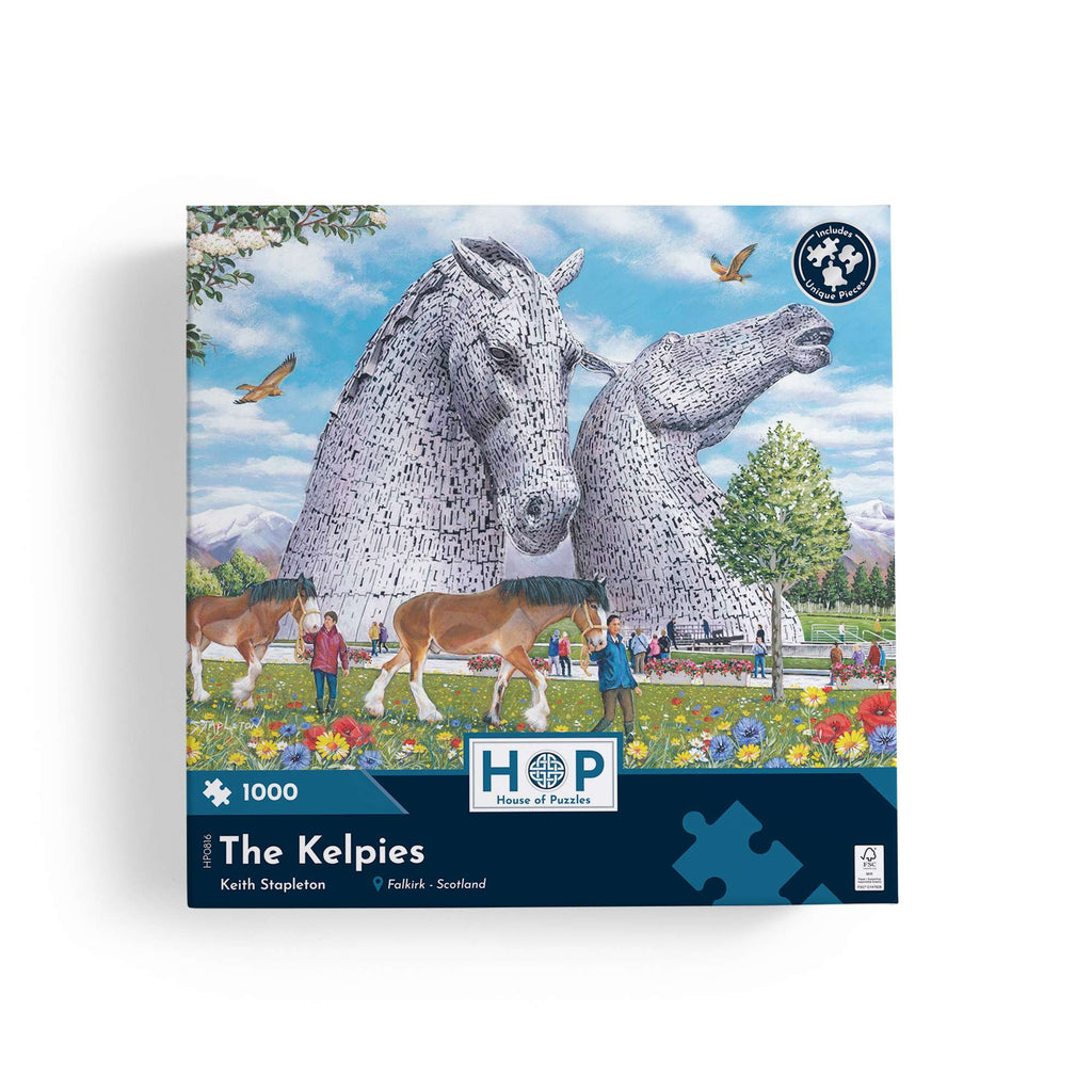 Box, straight on: The Kelpies by Keith Stapleton - 1000 Piece Jigsaw Puzzle (House of Puzzles)