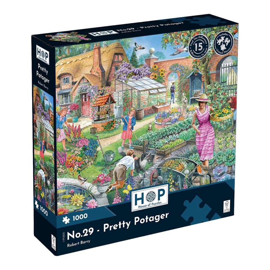 No.29 - Pretty Potager by Robert Barry - 1000 Piece Jigsaw Puzzle (House of Puzzles)