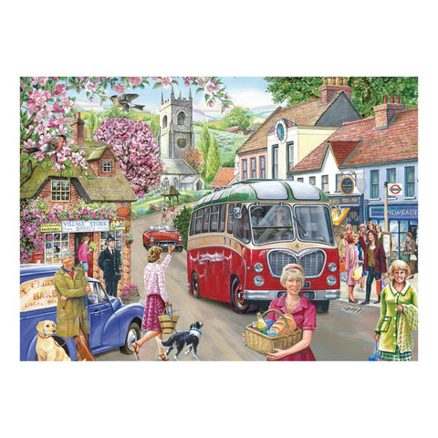 Artwork: Here Comes the Bus by Robert Barry - 500 Piece Jigsaw Puzzle (House of Puzzles)