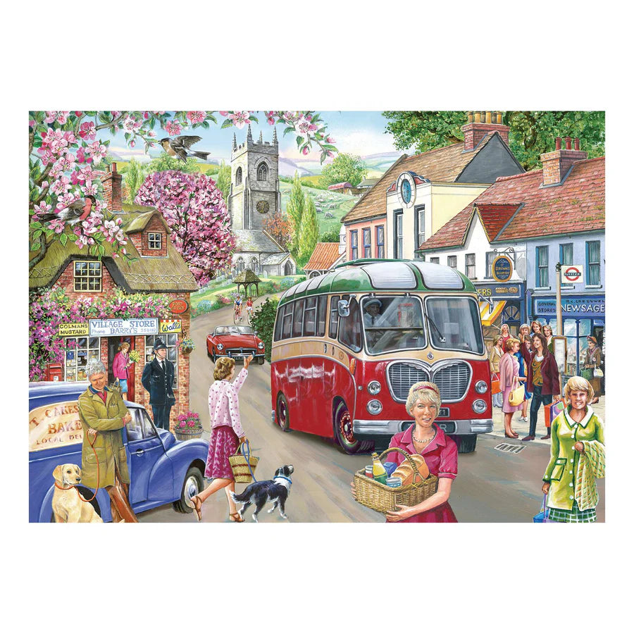 Here Comes the Bus by Robert Barry - 500 Piece Jigsaw Puzzle (House of Puzzles)