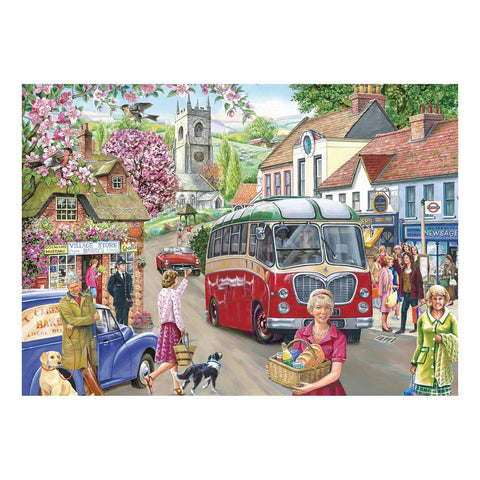 Here Comes the Bus by Robert Barry - 500 Piece Jigsaw Puzzle (House of Puzzles)