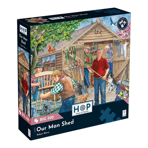 Our Man Shed by Robert Barry - 500 XL Piece Jigsaw Puzzle (House of Puzzles)
