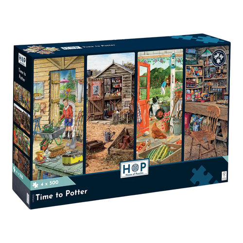 Time to Potter by Robert Holness - 4 x 500 Piece Jigsaw Puzzle (House of Puzzles)