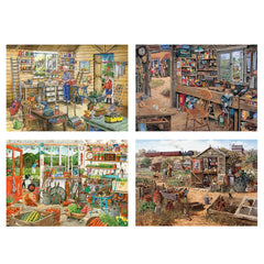 Time to Potter by Robert Holness - 4 x 500 Piece Jigsaw Puzzle (House of Puzzles)