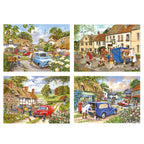 Village Life - 4 x 500 Piece Jigsaw Puzzle (House of Puzzles)