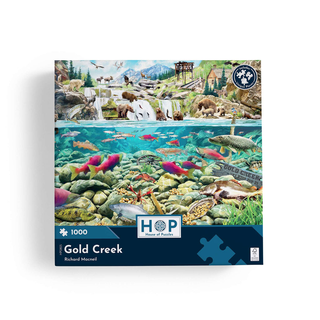 Box, straight on: Gold Creek by Richard Macneil - 1000 Piece Jigsaw Puzzle (House of Puzzles)