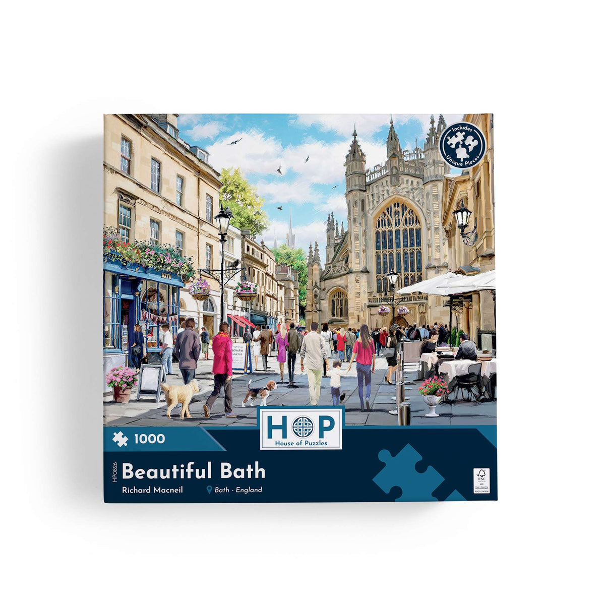 Box, straight on: Beautiful Bath by Richard Macneil - 1000 Piece Jigsaw Puzzle (House of Puzzles)