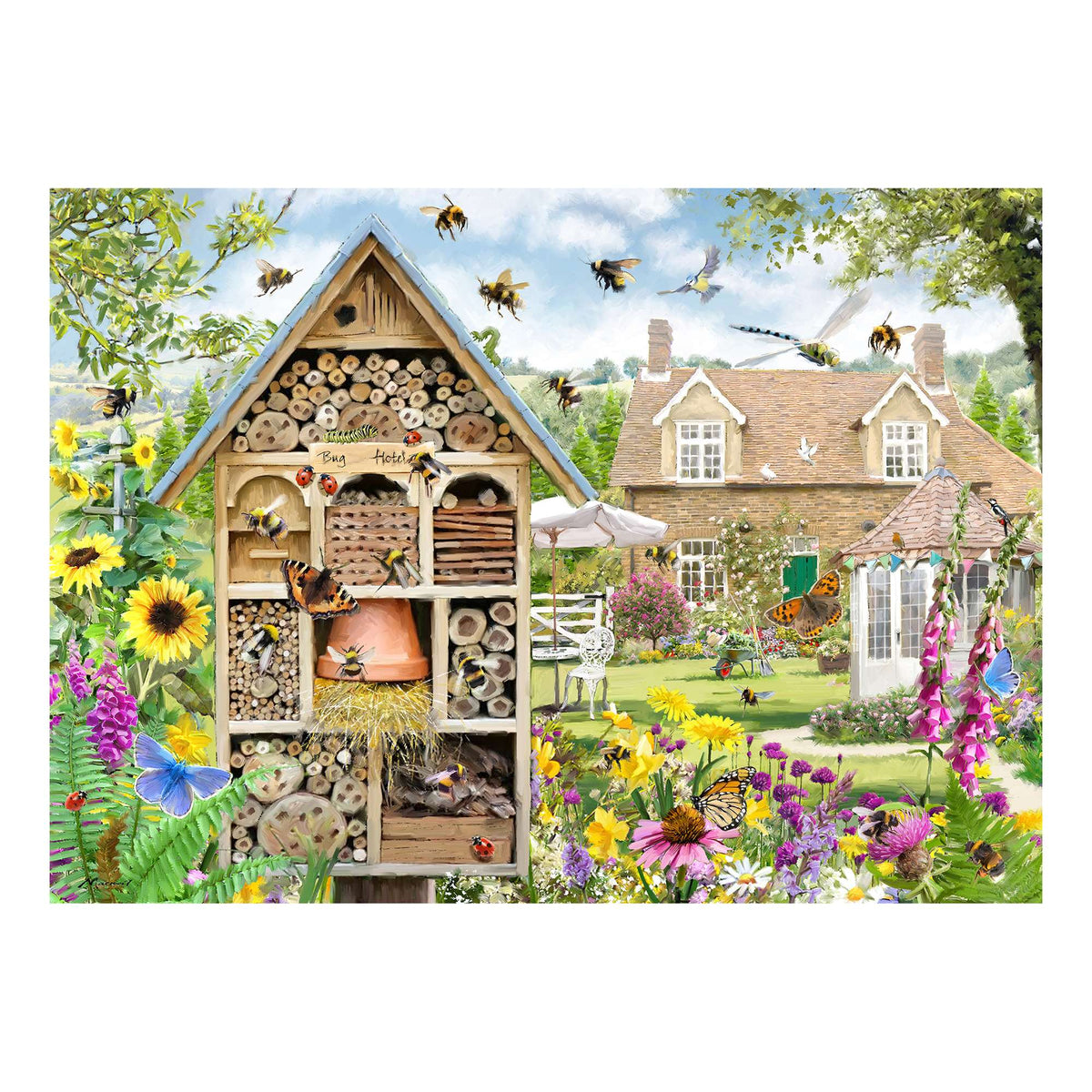 Artwork: Bee Hotel by Richard Macneil - 1000 Piece Jigsaw Puzzle (House of Puzzles)