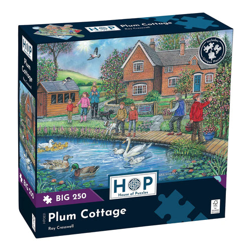 Plum Cottage by Ray Cresswell - 250 XL Piece Jigsaw Puzzle (House of Puzzles) - Completed Puzzle