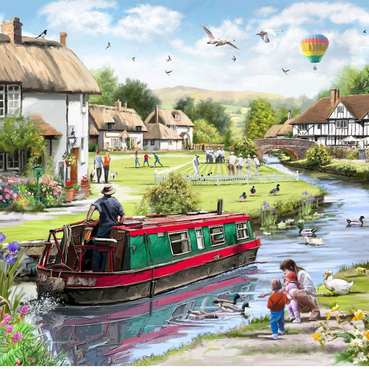 Detail of the artwork: Passing Through by Richard Macneil - 500 Piece Jigsaw Puzzle (House of Puzzles)