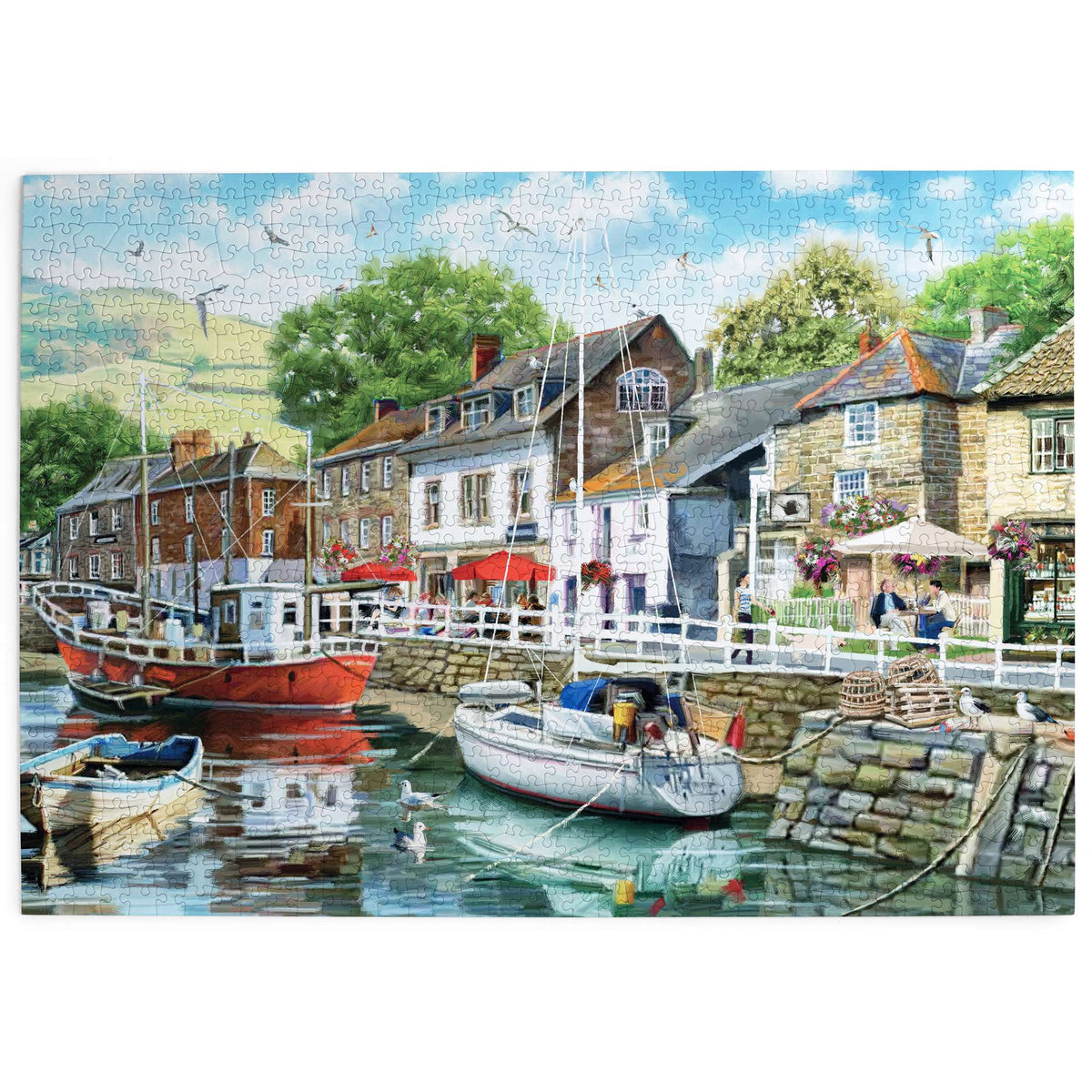 Made up: Waiting by the Wharf by Richard Macneil - 500 Piece Jigsaw Puzzle (House of Puzzles)