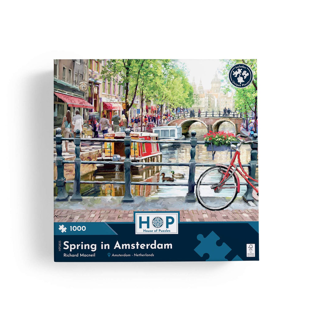 Box, straight on: Spring in Amsterdam by Richard Macneil - 1000 Piece Jigsaw Puzzle (House of Puzzles)