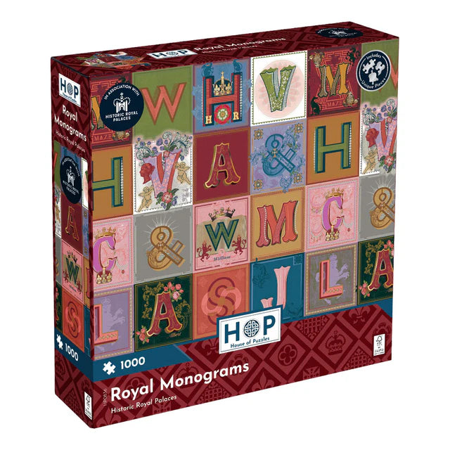 Royal Monograms - Historic Royal Palaces 1000 Piece Jigsaw Puzzle (House of Puzzles) - Completed Puzzle