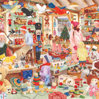 Detail of the artwork: No. 22 - Toymaker's Workshop by Tracy Hall - Big 500 Piece Jigsaw Puzzle (House of Puzzles)