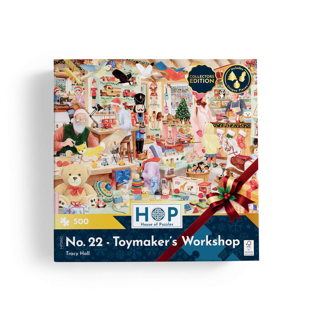 Box, straight on: No. 22 - Toymaker's Workshop by Tracy Hall - 500 Piece Jigsaw Puzzle (House of Puzzles)