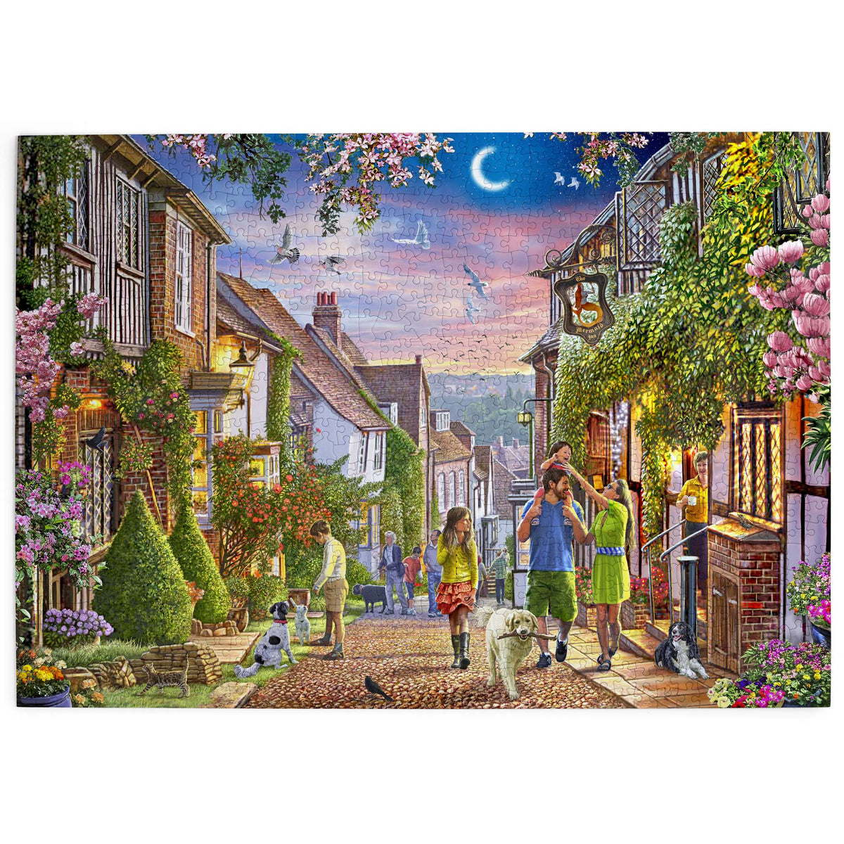 Made up: Mermaid Street, Rye, Sussex by Steve Crisp - 1000 Piece Jigsaw Puzzle (House of Puzzles)