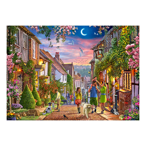 Artwork: Mermaid Street, Rye, Sussex by Steve Crisp - 1000 Piece Jigsaw Puzzle (House of Puzzles)