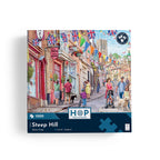 Box, straight on: Steep Hill, Lincoln by Steve Crisp - 1000 Piece Jigsaw Puzzle (House of Puzzles)