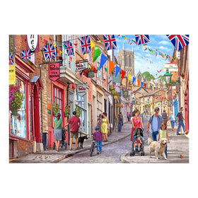 Steep Hill, Lincoln by Steve Crisp - 1000 Piece Jigsaw Puzzle (House of Puzzles)