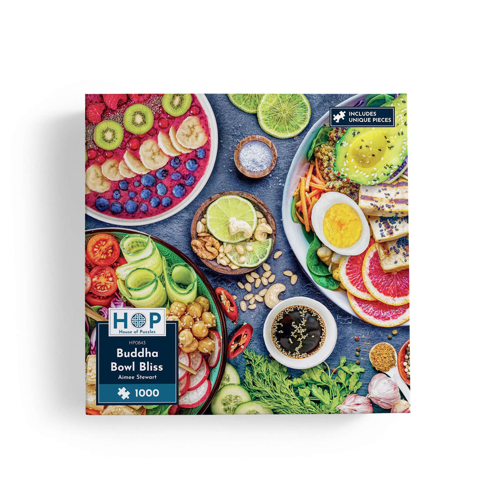 Box, straight on: Buddha Bowl Bliss by Aimee Stewart - 1000 Piece Jigsaw Puzzle (House of Puzzles)
