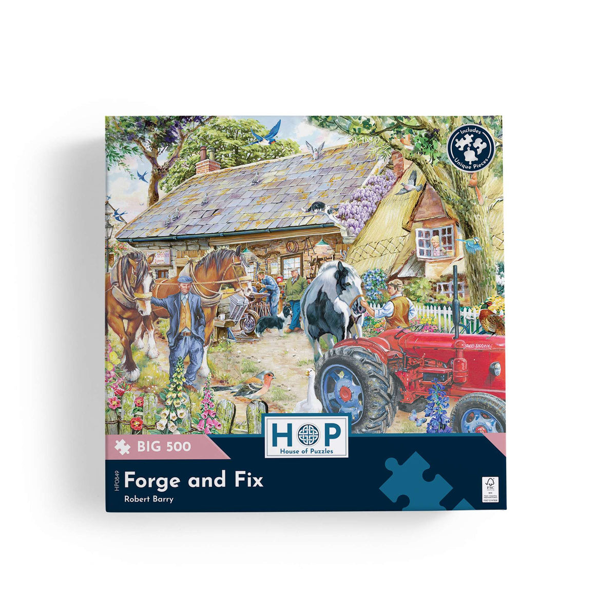 Box, straight on: Forge and Fix by Robert Barry - 500 Piece Big Jigsaw Puzzle (House of Puzzles)