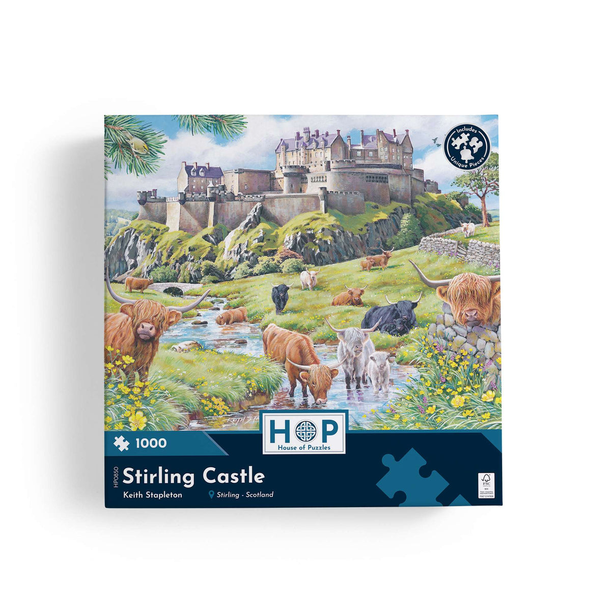 Box, straight on: Stirling Castle by Keith Stapleton - 1000 Piece Jigsaw Puzzle (House of Puzzles)