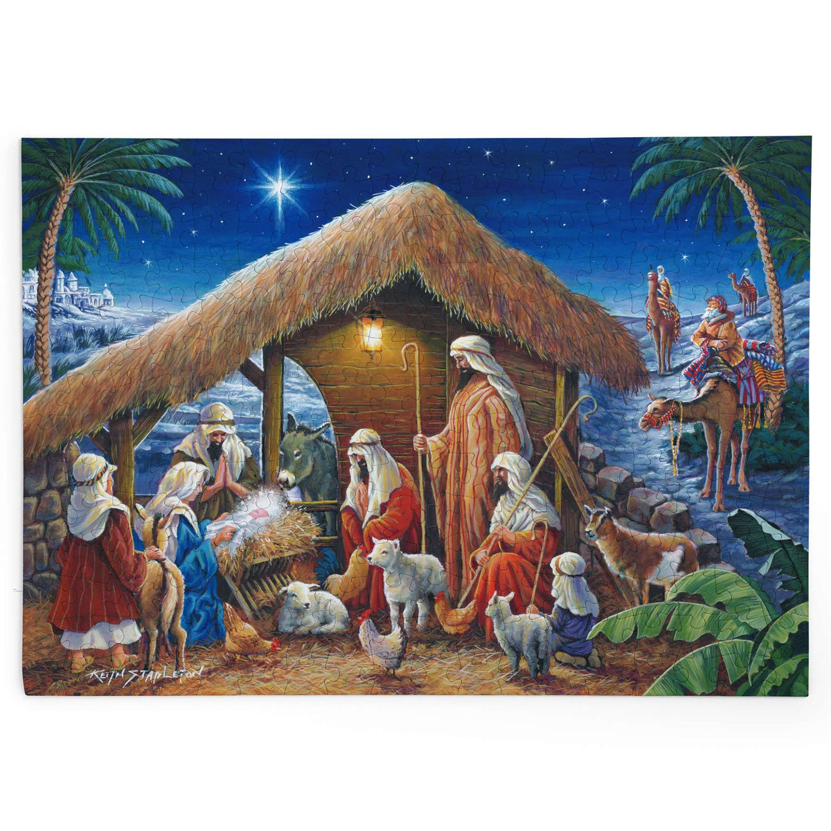 Made up: Away in a Manger by Keith Stapleton - Big 250 Piece Jigsaw Puzzle (House of Puzzles)