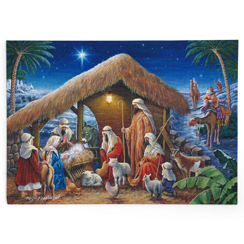 Made up: Away in a Manger by Keith Stapleton - Big 250 Piece Jigsaw Puzzle (House of Puzzles)