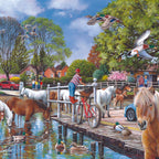 Detail of the artwork: New Forest Ponies by Keith Stapleton - 1000 Piece Jigsaw Puzzle (House of Puzzles)