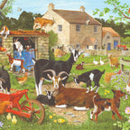 Detail of the artwork: Nanny, Billy & the Kids by Tracy Hall - Big 500 Piece Jigsaw Puzzle (House of Puzzles)