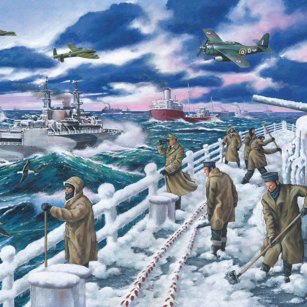 Detail of the artwork: Arctic Convoy by Keith Stapleton - Big 500 Piece Jigsaw Puzzle (House of Puzzles)