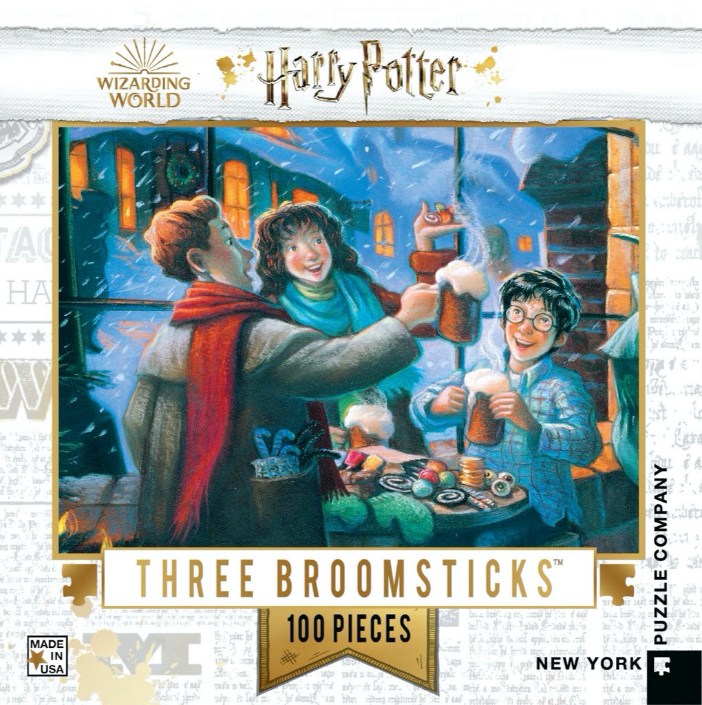 Box, straight on: Harry Potter - Three Broomsticks - 100 Piece Jigsaw Puzzle (New York Puzzle Company)