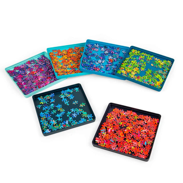 6 Piece Stack & Sort Puzzle Trays - Jigsaw Puzzle Sorting Trays - Image 4
