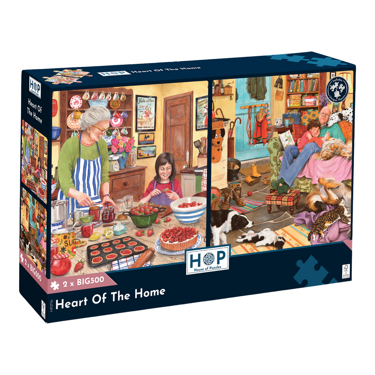 Box, straight on: Heart Of The Home – 2 x 500 XL Piece Jigsaw Puzzle (House of Puzzles)